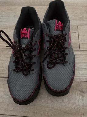 New Balance Dark Gray and Pink Running Sneakers